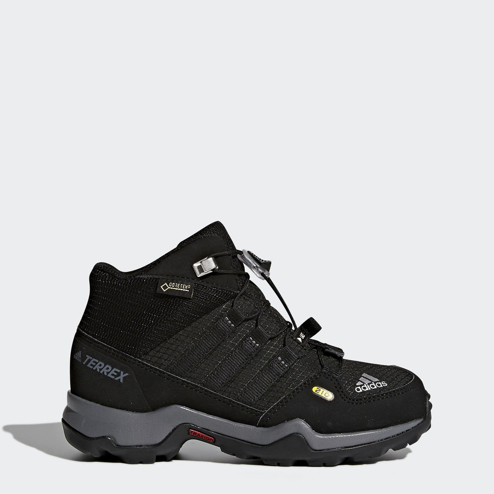 Adidas Terrex Mid Gtx - ορειβατικα παπουτσια για αγορια - Μαυρα/Μαυρα/Γκρι,Μέγεθος: EU 27 – 39 1/3 (